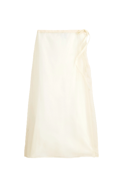 J.Crew , Collection Wrap Skirt in Silk Organza