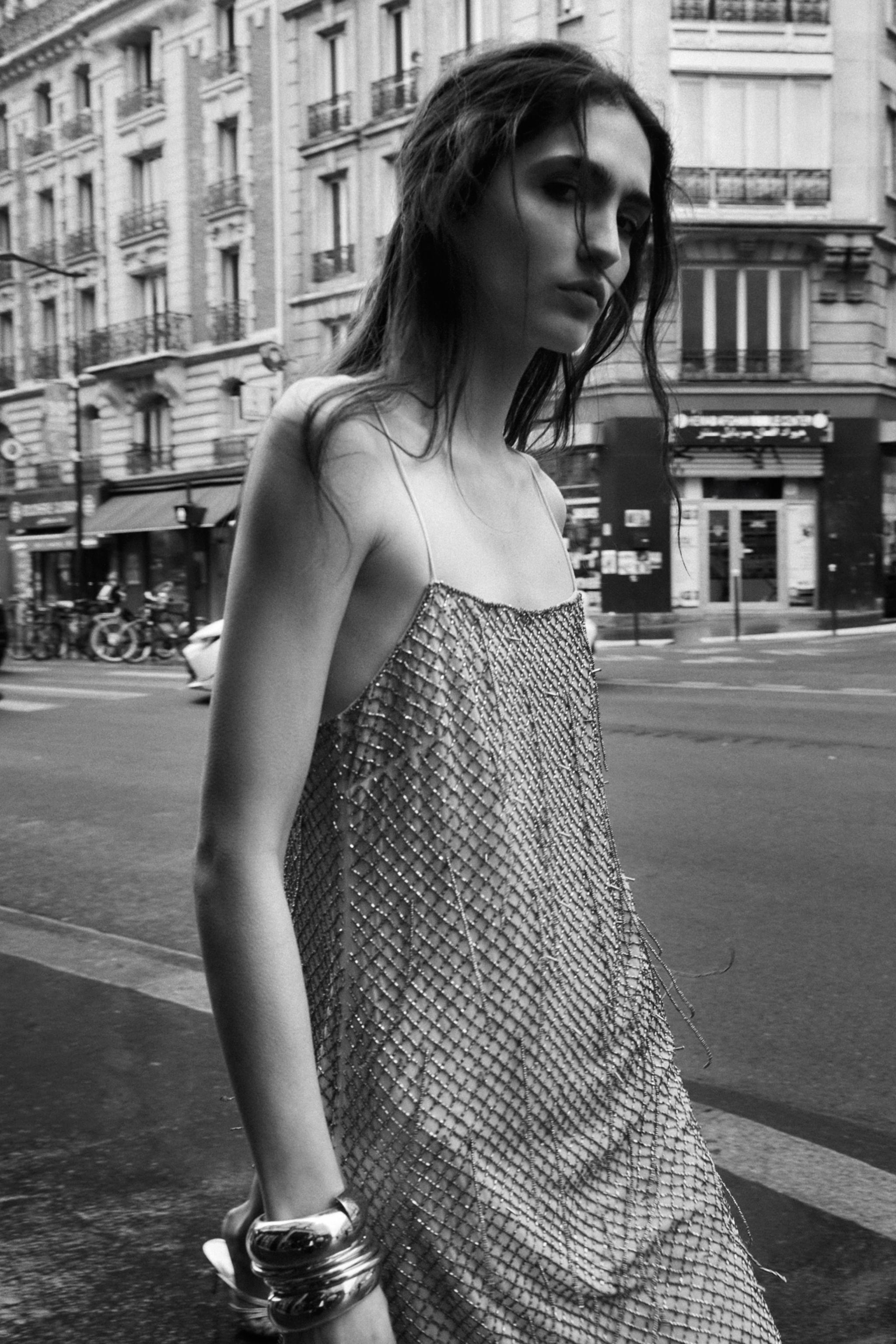 Zw Collection Beaded Mini Dress