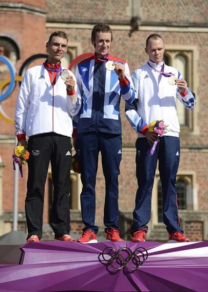 Tony Martin, Bradley Wiggins and Chris Froome
