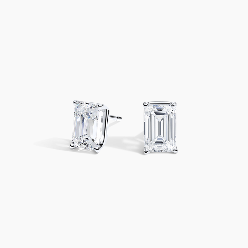 Brilliant Earth, Emerald Cut Lab Grown Diamond Stud Earrings