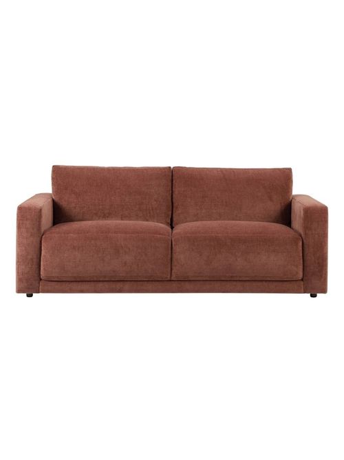 Chicago 3 Seater Sofa in Chenille Dark Rust