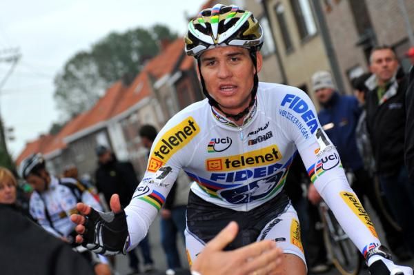 Zdenek Stybar is congratulated on yet another win