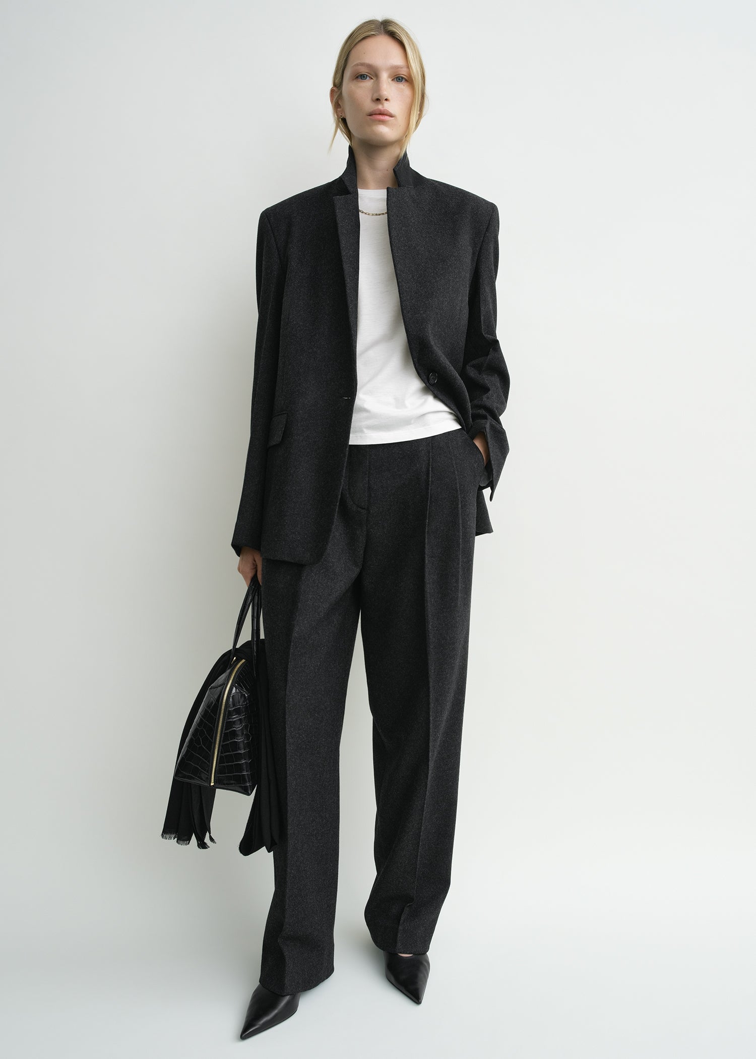 Tailored Blazer Charcoal