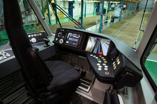 The new tram’s driver space