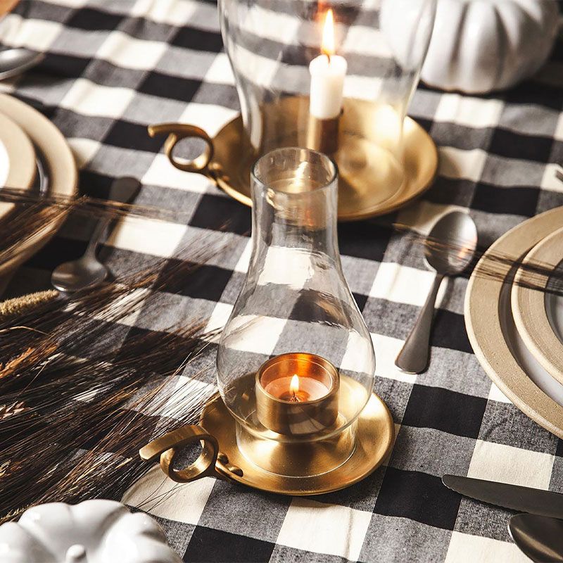 West Elm gingham tablecloth