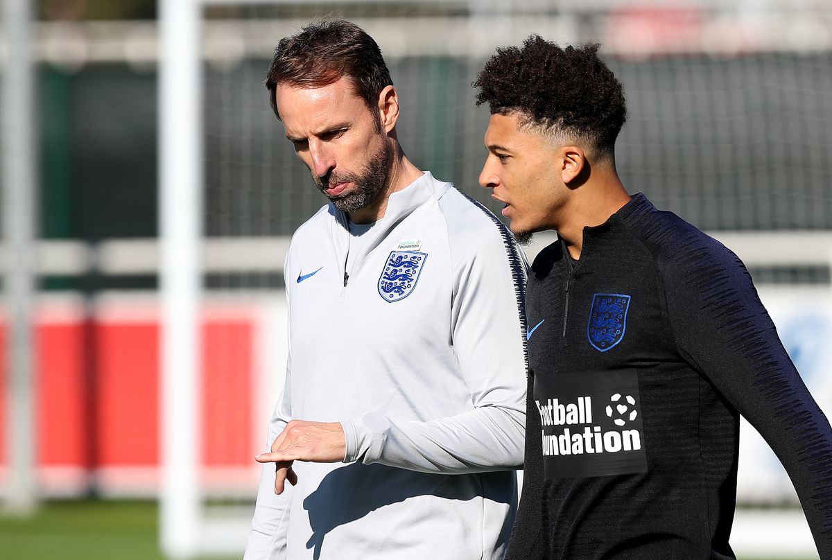 Gareth Southgate and Jadon Sancho