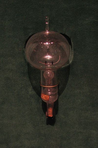 An original Edison light bulb from 1879 from Thomas Edison's shop in Menlo Park, Calif.