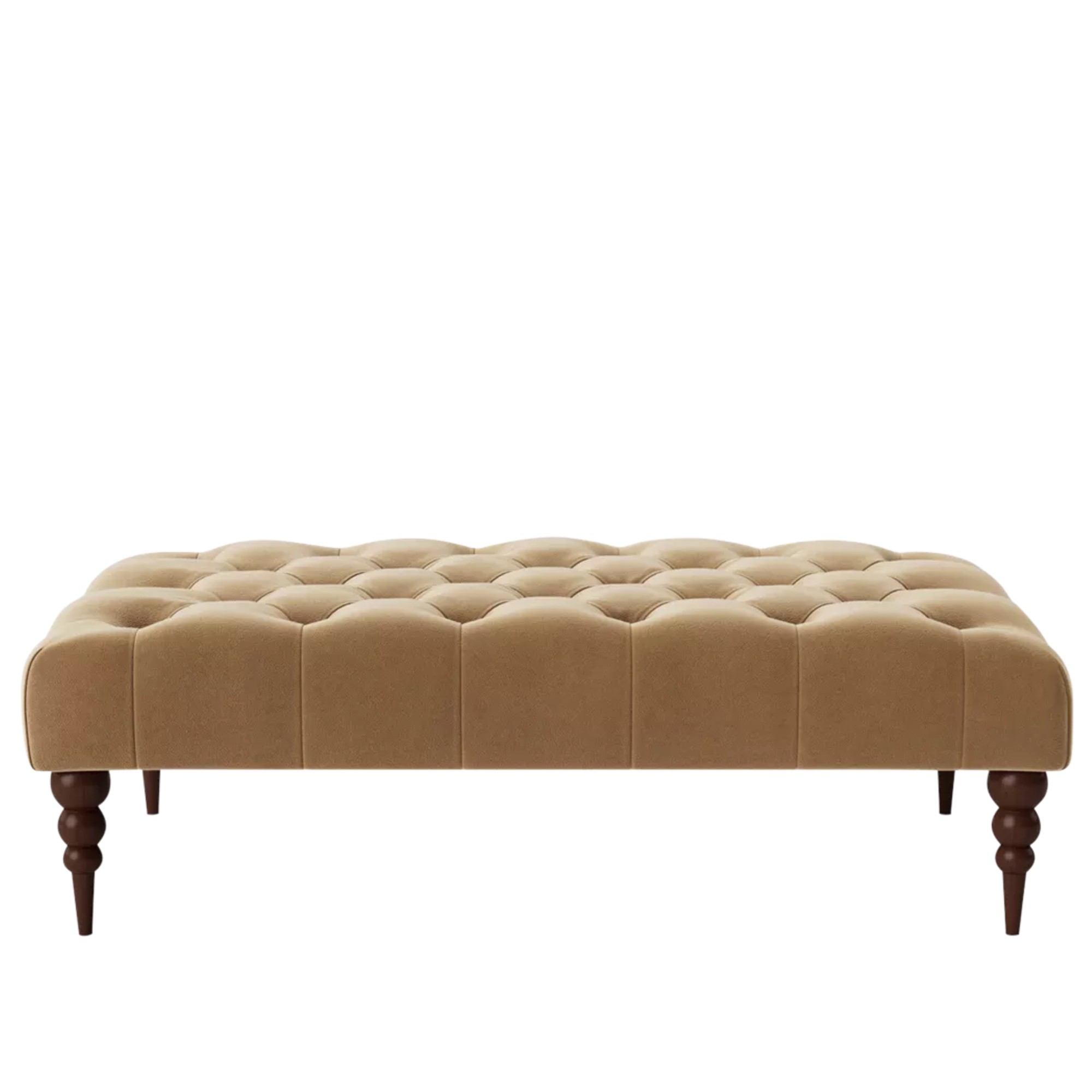 Swoon Plymouth Footstool, Easy Velvet Biscuit