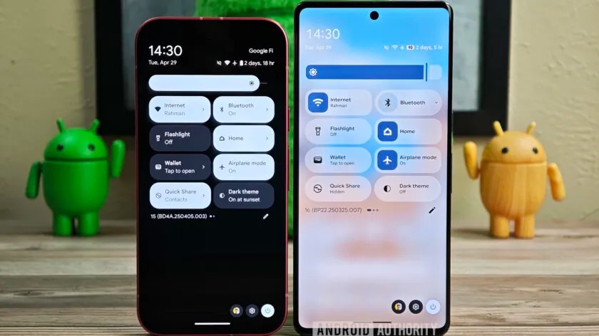 Android Authority Android 16 Beta تغییر می کند