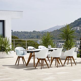 dining table in outdoor space