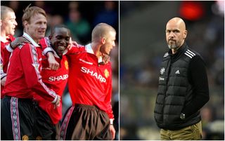 PORTO, PORTUGAL - OCTOBER 03: Erik ten Hag, Manager of Manchester United, reacts during the UEFA Europa League 2024/25 League Phase MD2 match between FC Porto and Manchester United at Estadio do Dragao on October 03, 2024 in Porto, Portugal. (Photo by Octavio Passos/Getty Images)