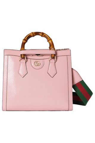 Gucci Diana Small Python Tote Bag in pink