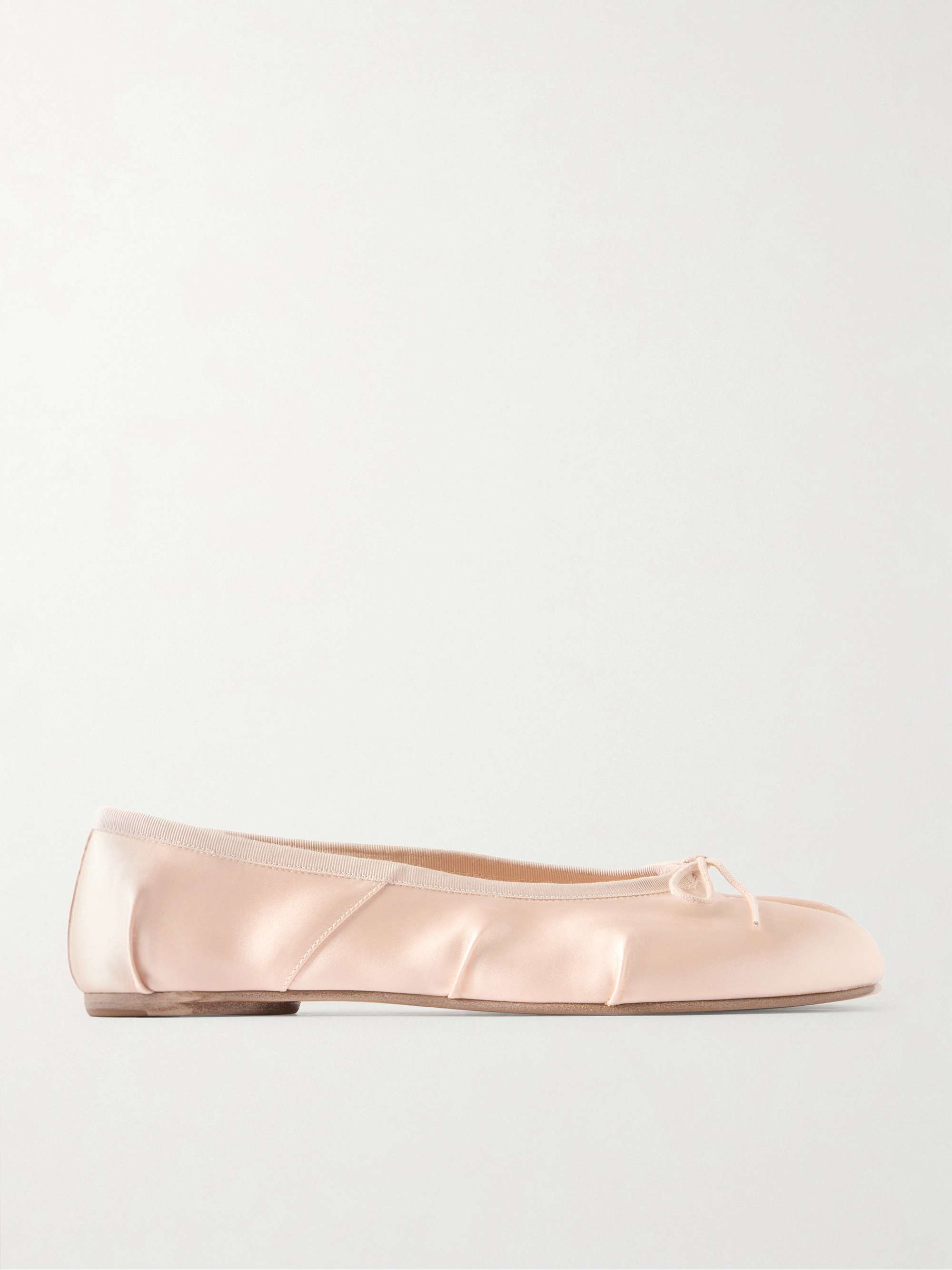 Tabi Split-Toe Satin Ballet Flats