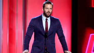 SANTA MONICA, CALIFORNIA - FEBRUARY 23: Armie Hammer speaks onstage during the 2019 Film Independent Spirit Awards on February 23, 2019 in Santa Monica, California.