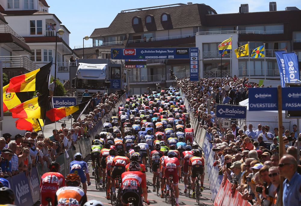 A shot of the uphill finishing straight at the Belgian Tour's opening stage