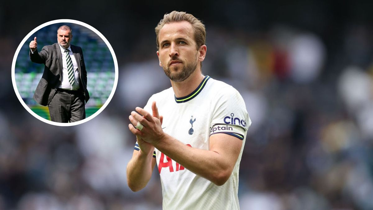 Harry Kane and Ange Postecoglou