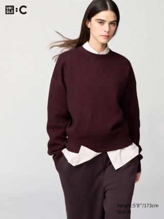 Smooth Cotton Crew Neck Jumper