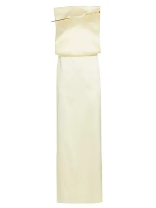 Pin Silk-Blend Maxi Dress