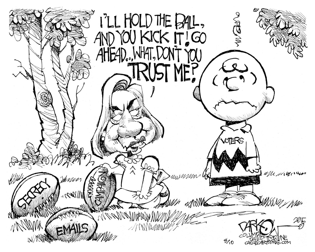 Political cartoon U.S. Hillary Clinton 2016