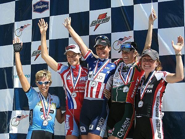 Miller time: Brooke Miller (Team TIBCO) celebrates