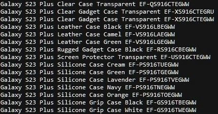 List of leaked Samsung Galaxy S23 cases and accessories