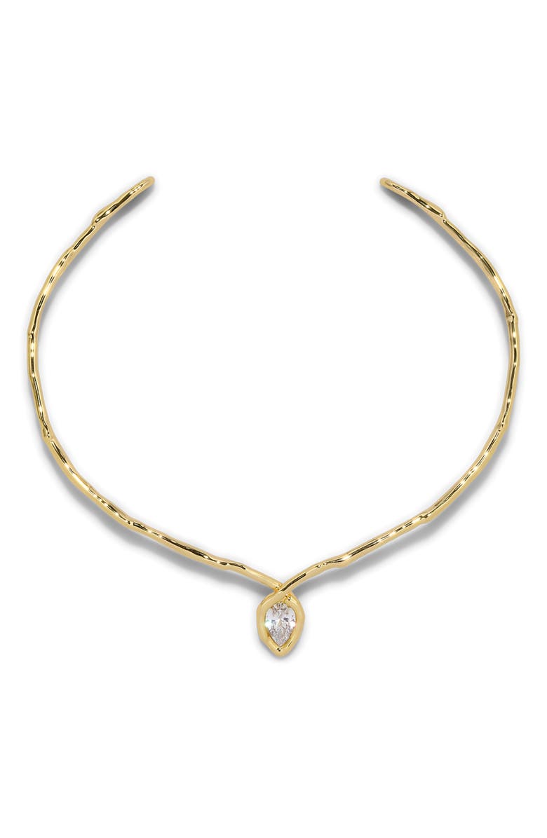 Asterales Floating Cubic Zirconia Collar Necklace