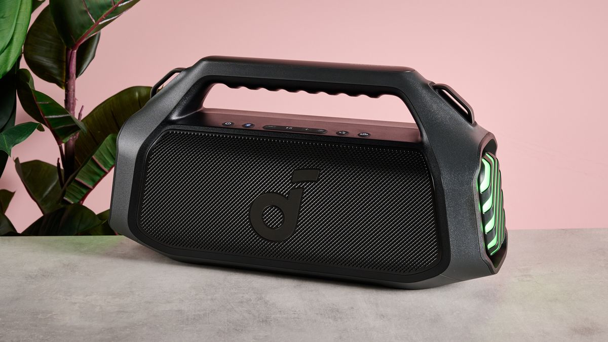 The Anker Soundcore Boom 2 Plus is a bass-heavy Bluetooth speaker that I love for blasting party bangers