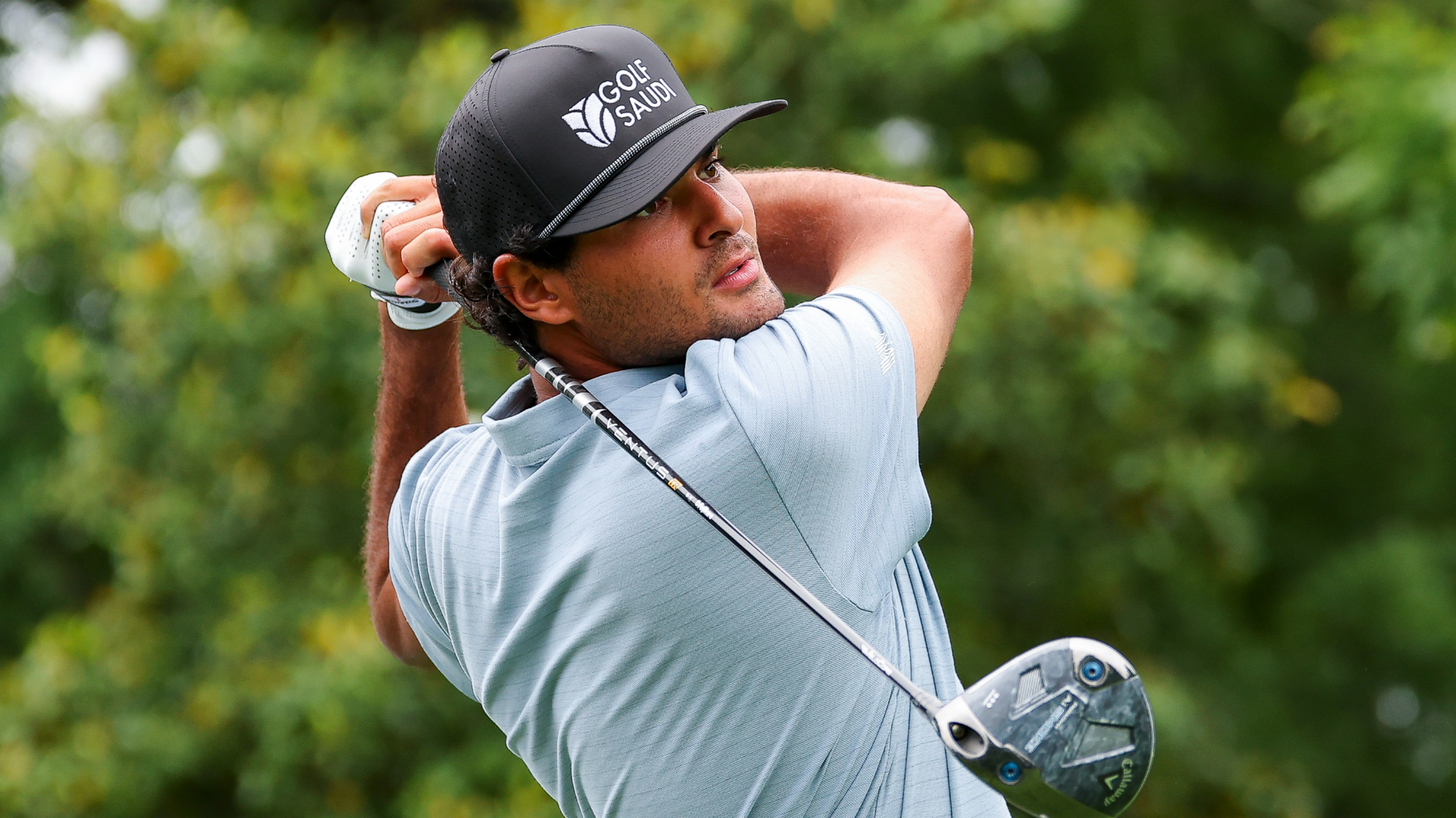 Eugenio Chacarra takes a shot at the PGA Championship
