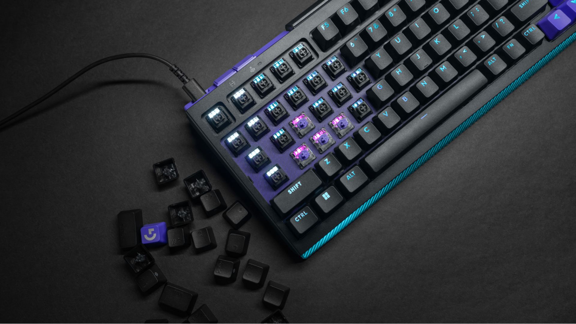 A Logitech G keyboard