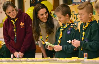 Kate Middleton with Cub Scouts