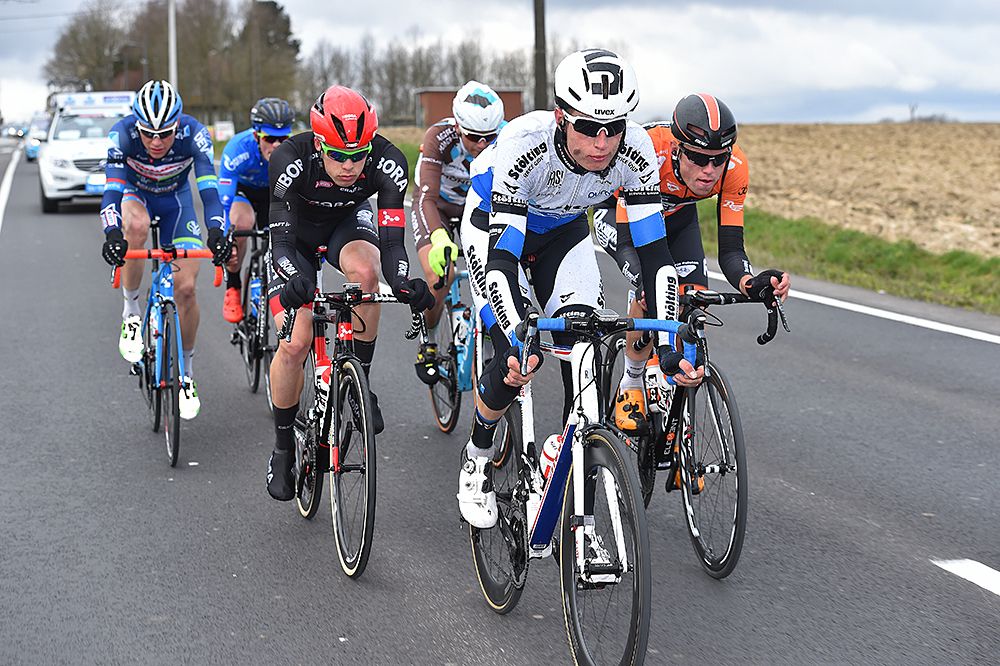 The breakaway at Dwars door Vlaanderen