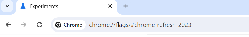 Chrome flags menu