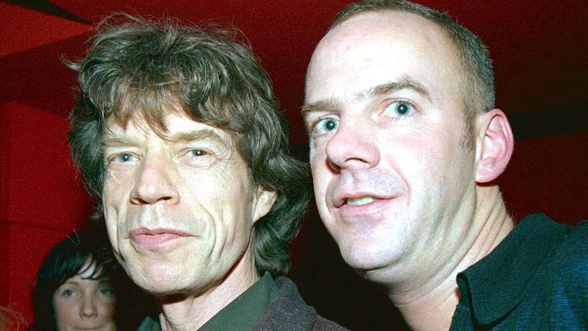 Mick Jagger And Norman Cook- Fatboy Slim- At The David Bowie Party At Pop, Soho Street, London