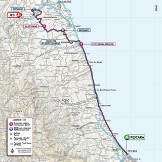 Stage 10 route map of 2022 Giro d'Italia
