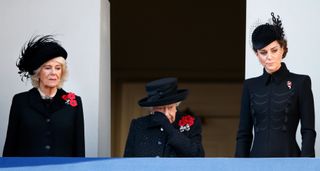 Camilla Parker-Bowles, Queen Elizabeth II and Kate Middleton on Remembrance Day