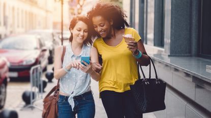 City girls on a leisure walk