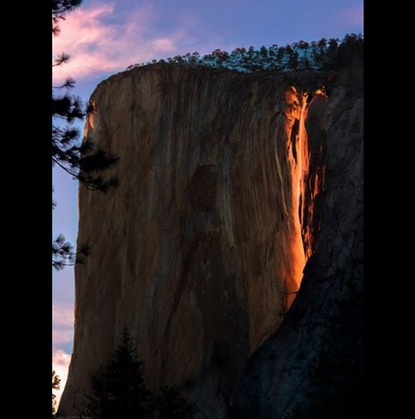 The Yosemite firefall.