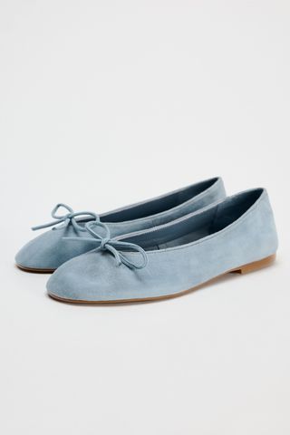 zara, Suede Ballet Flats