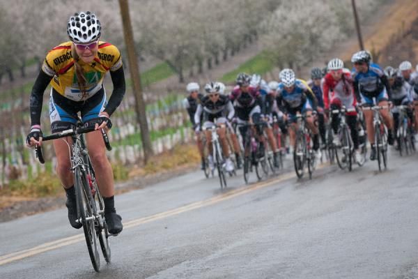 With Tuetenberg and Schnider up the road and teammates on the ropes from three days of hard racing, race leader Allison Starnes (Peanut Butter &amp; Co-Twenty12) is forced to chase on her own up the steep Cox Ferry climb.