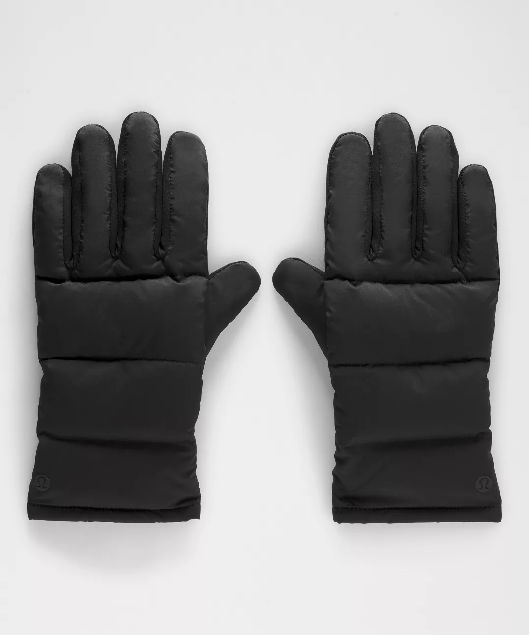 lululemon black puffer skiing gloves