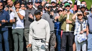 Tiger Woods during the opening round of the Genesis Invitational