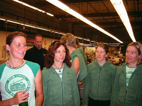 The team tours