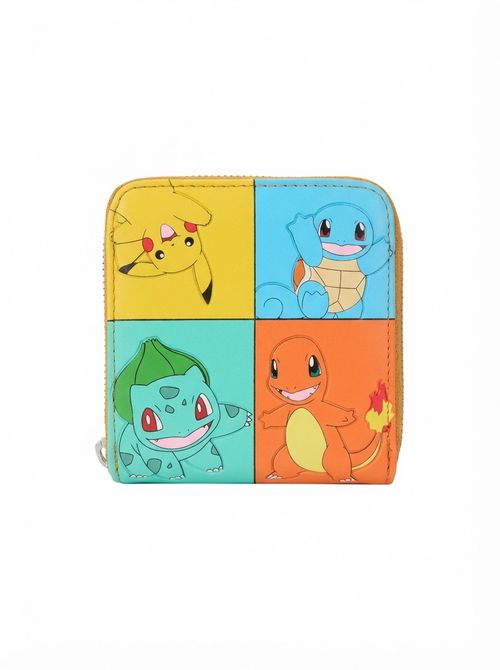 Loungefly Color Block Pokemon Starters Zip-Around Wallet