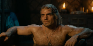 the witcher henry cavill geralt bathtub netflix season 1