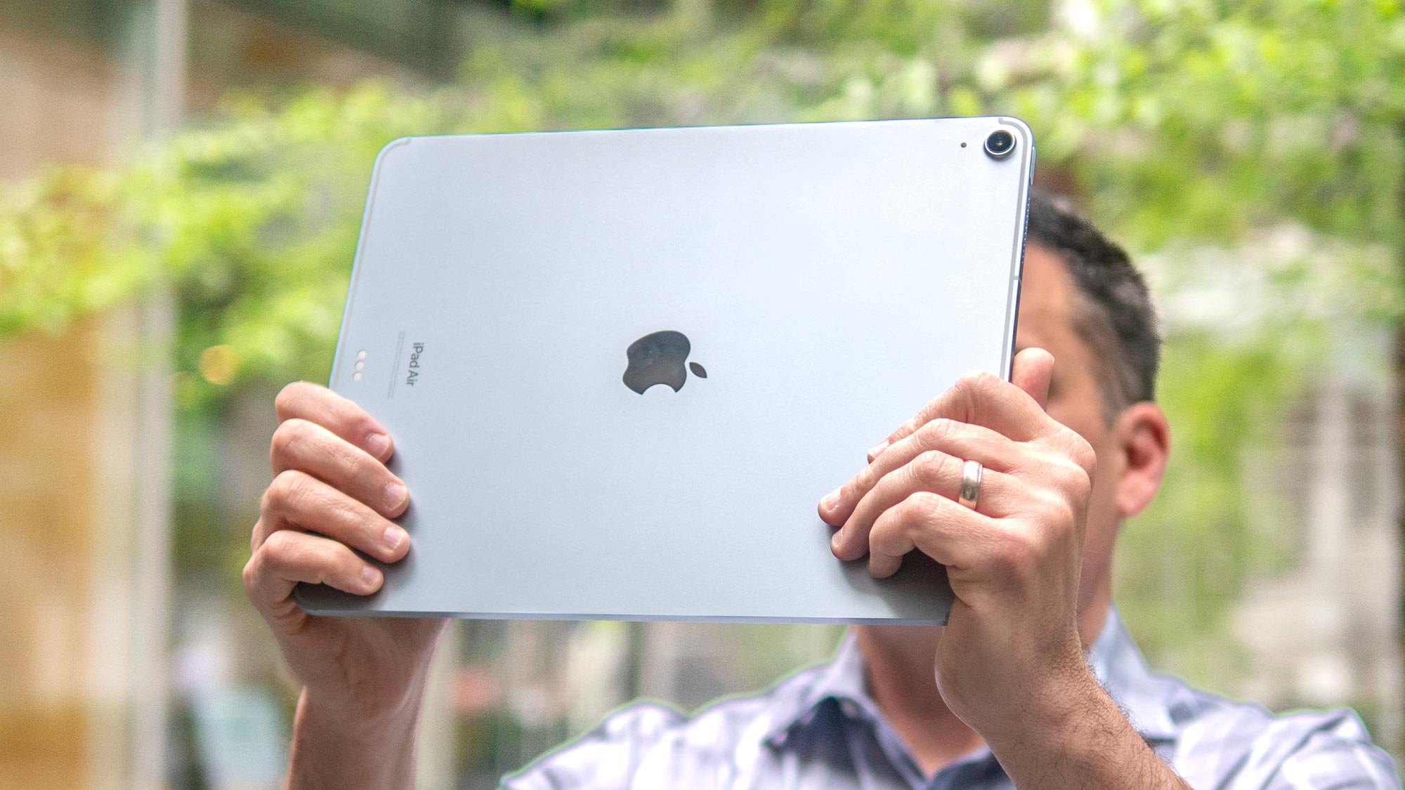 Apple 13-inch iPad Air 2024 shown in hand