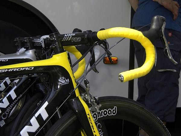 Yellow handlebar tape