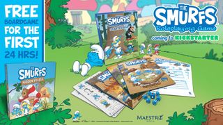 A pre-production mockup Image of The Smurfs: Roleplaying Game