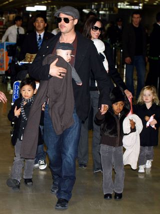 Brad Pitt and children.