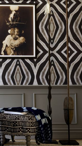 abstract zebra print bedroom wallpaper by mindthegap