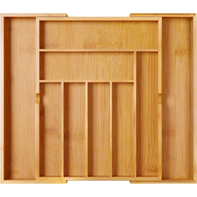 bamboo expandable drawer divider